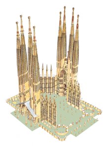 聖家族、アントニオガウディ。スペイン、バルセロナ