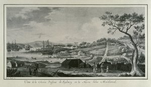 MALASPINA, Alejandro (1754-1809)。イタリア系スペイン人航海士、探検家；BRAMBILA, Fernando (1763-1834)。画家。オーストラリア（18世紀）。イギリスの植民地ニュー・サウス・ウェールズ。アレハンドロ・マルの科学探検を描いたフェルナンド・ブランビラの絵。 作： Fernando Brambila