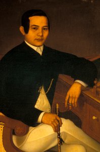 フィリピンの伝統的な衣装を着た男の肖像 作： Filipino School