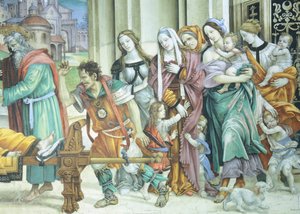 ドルシアナを蘇らせる聖ヨハネ 作： Filippino Lippi