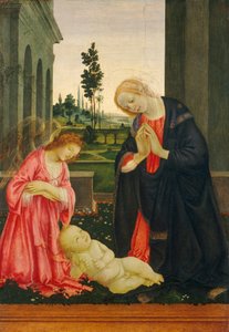 子供の崇拝、c。 14751480。 作： Filippino Lippi