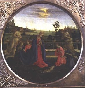 幼子イエスの崇拝 作： Filippino Lippi
