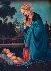 キリストの子供を崇拝するマドンナ、15世紀、1910年 作： Filippino Lippi