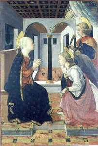 聖ユリアンとの受胎告知（パネル） 作： Filippo (workshop of) Lippi