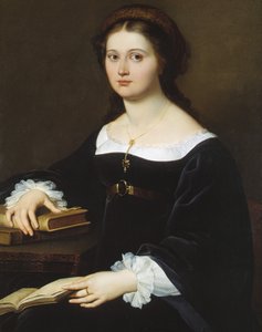 コスタンツァ・モンティ・ペルティカーリの肖像（1819-1821年）。 作： Filippo Agricola