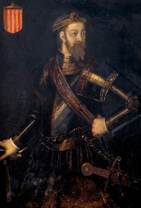 バルセロナ、ジェローナ、アウソナ伯爵ラモン（レイモン）・ボレル1世（972-1017）の肖像画