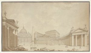 ローマのサンピエトロ広場の眺め 作： Filippo Citaroni