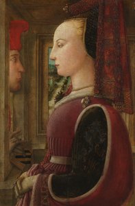 ケースメントで男性と女性のポートレート、ca。 1440。 作： Fra Filippo Lippi