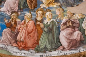 聖人、マリアの戴冠式の詳細 作： Filippo Lippi