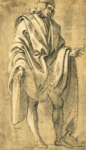 Estudo da figura humana masculina, desenho a lápis de Filippo Lippi (ca 1457-1504) 作： Filippo Lippi