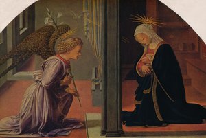 受胎告知、c1435-1440 作： Fra Filippo Lippi