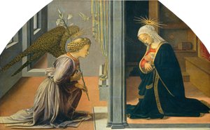 受胎告知、c。 14351440。 作： Filippo Lippi
