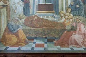 聖シュテファンの葬式、詳細 作： Filippo Lippi