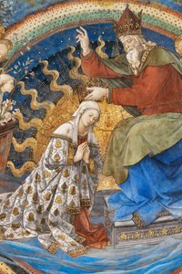 聖母マリアと神、マリアの戴冠式の詳細 作： Filippo Lippi
