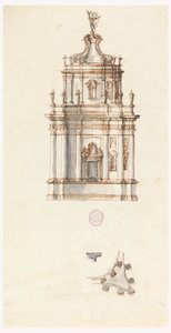 ドローイング、幕屋計画、1750-1775年 作： フィリッポ・マルキオーニ