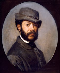フィリッポ・パリッツィ（1818-1899）の自画像（油彩・キャンバス 作： Filippo Palizzi