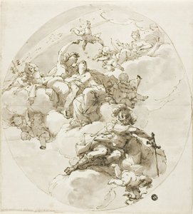 バッカス、アリアドネ、ディアナ、ミネルヴァが描かれた天井