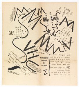 リバティの単語母音子音番号。 1915 年、未来派のフリー ワーダー。 作： Filippo Tommaso Marinetti