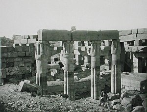 テーベ、カルナックの遺跡 1900年頃発行（グラヴュール） 作： Fils Goupil
