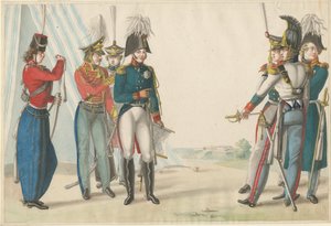 皇帝アレクサンドル 1 世とロシア将校、1815 年