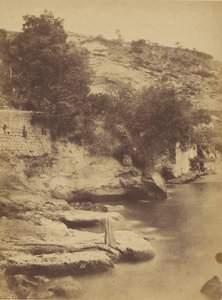 [ビーチ、崖、ウォーターフロントカフェ】。］ 作： Firmin Eugène Le Dien