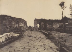 ポンペイ、ポンペイの小道、マミアの墓碑、カリフォルニア州。 1853年。 作： Firmin Eugène Le Dien