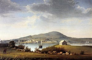 アメリカ合衆国メイン州ブルーヒル、1853-57年 作： Fitz Henry Lane