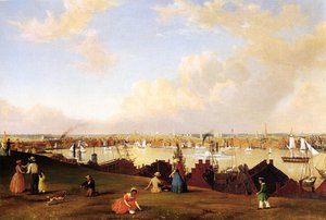 ボルチモアの眺め、1850年頃 作： Fitz Henry Lane