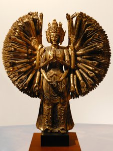 観音菩薩 中国 五代 907～960年（光沢、金木 作： Five Dynasties Chinese School