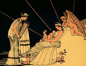 フィーバスの誕生日プレゼント、1880 作： Flaxman