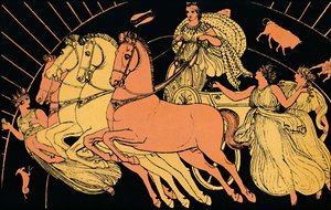 朝の馬、1880 作： Flaxman