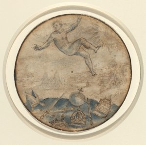 空から落ちてくる男 作： Flemish 17th Century