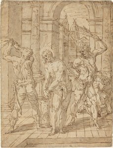 キリストのむち打ち 作： Flemish 17th Century after Hendrik de Clerck