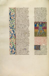 1480-83年頃のボルドーのトーナメント（羊皮紙にテンペラと金彩 作： Flemish School