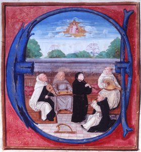 Add.15426 fol.86 五騎士団のコンサート 作： Flemish School