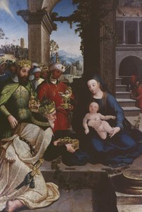 賢者の崇拝、1500年頃 作： Flemish School