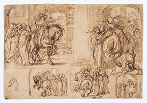 放蕩息子の旅立ち（ルカによる福音書15章11～32節）" の構成学習 作： Flemish School