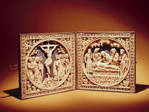 はりつけと埋葬、1400年頃 作： Flemish School