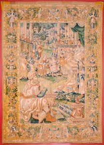 フランダースのタペストリー。 シリーズ The Book of Judith. Bethulia (Regreso a Betulia) に戻ります。 シリーズ8作目のタペストリー。 製造はオランダ、ブリュッセル(?)。 16世紀後半。 ファブリック ウール。 所在地 バーリの聖ニコラス教会（博物館開館） 作： Flemish School