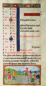 11月： 『Book of Hours』からのGame of Golf 作： Flemish School