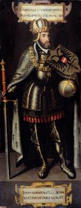 チャールズ5世（1500-1558）スペイン王、神聖ローマ帝国皇帝の肖像。フランドル派の絵画