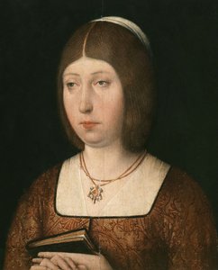 イザベラ「カトリック」の肖像、カスティーリャの女王、1490年頃 作： Flemish School