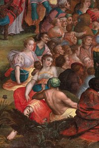 Johanneksen saarnaa autiomaassa 作： Flemish School