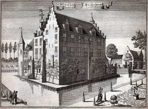 Rijsenburg城。(エングレービング 作： Flemish School
