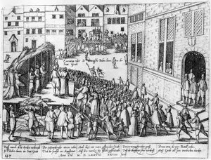 1578年6月、ゲントでのスペインの異端審問の様子 作： Flemish School