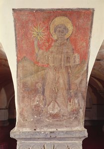 地下室の壁画、シエナのセントバーナーディーノ 作： Flemish School
