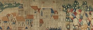 ポルトガル王アルフォンソ5世の征服を描いたタペストリー（Conquistas de Alfonso V de Portugal）、トゥルナイ。詳細(ウールとシルク)
