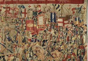 ポルトガルのアルフォンソ5世の征服を示すタペストリー 作： Flemish School