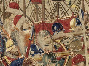 ポルトガルのアルフォンソ5世の征服を示すタペストリー 作： Flemish School