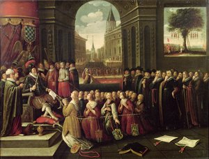 アルバ公の専制政治（キャンバスに油彩） 作： Flemish School